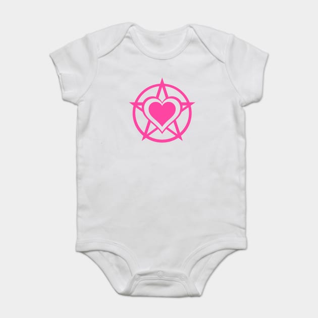 Pink Pagan Heart Cheeky Witch® Baby Bodysuit by Cheeky Witch
